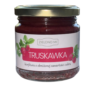 Borówka - Konfitura z truskawki niskosłodzona 210g