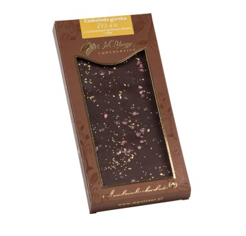 Czekolada gorzka 70,4% z 23-kar. jad. złotem