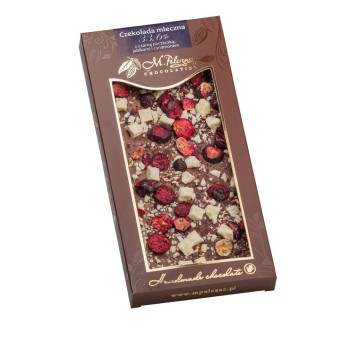 Czekolada mleczna 33,6% z cz.porz. jabł. cynam.