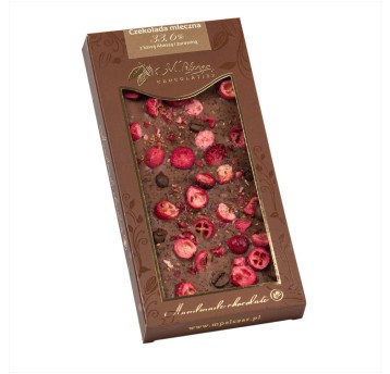 Czekolada mleczna 33,6% z kawą Abessa i żur.
