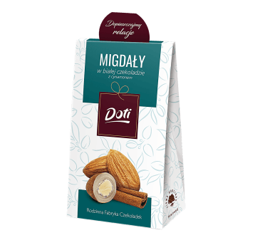 DOTI - Migdały w czekoladzie białej z cynamon 100g