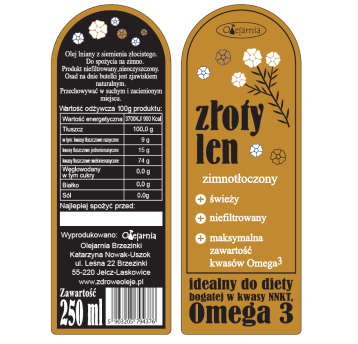 Olej złocisty len 250ml
