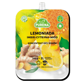 Purena - Lemoniada imbir-cytryn-miód 340g