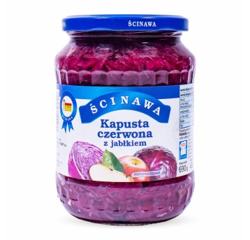 Ścinawa - Kapusta czerwona z jabłkiem 690g/450g