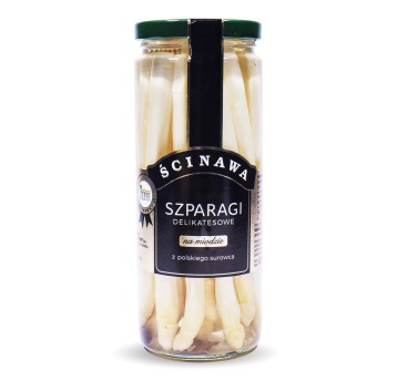 Ścinawa - Szparagi białe w zal. miod., 480g/230g
